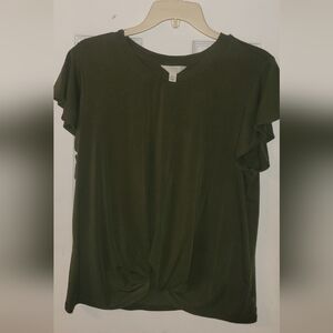 Time and Tru Olive Short Sleeve Tee